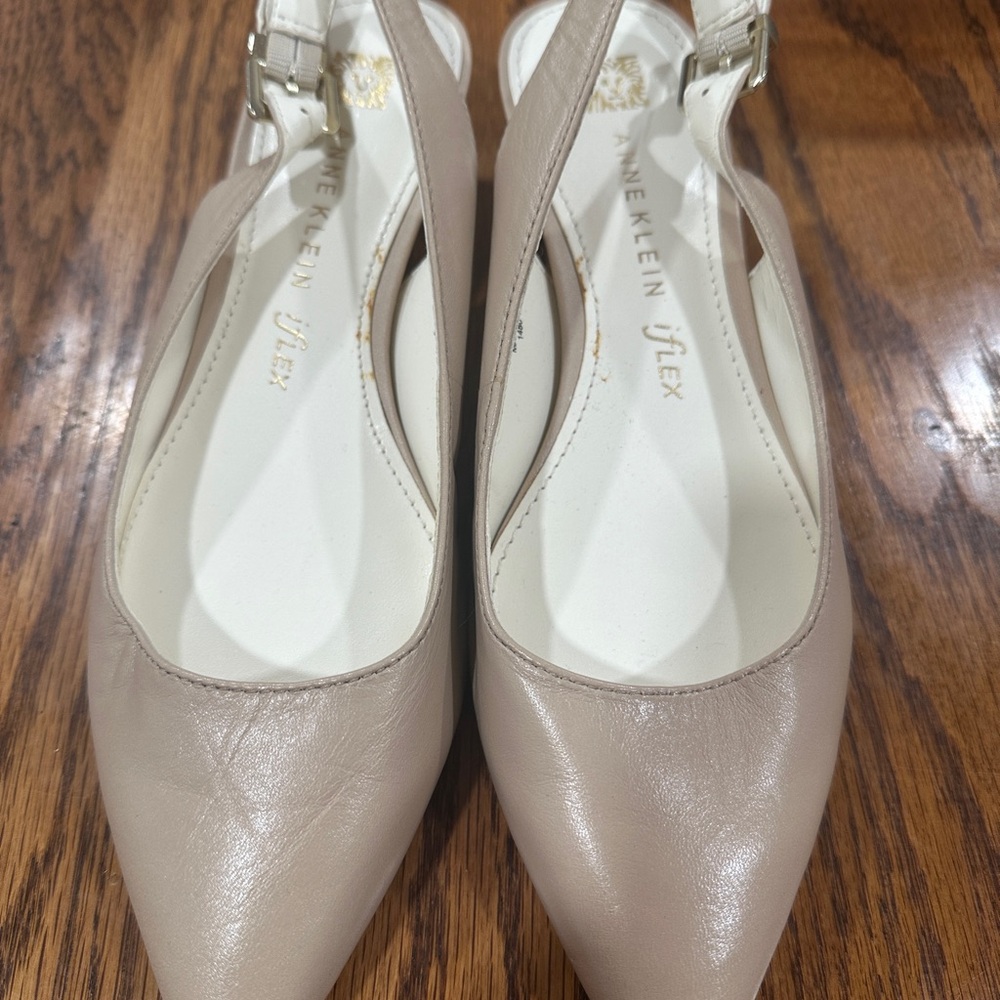 Anne Klein Women's Taupe Slingback Flats